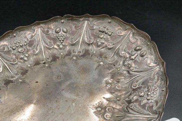05 - 103.6_Large sterling silver embossed tray_98341
