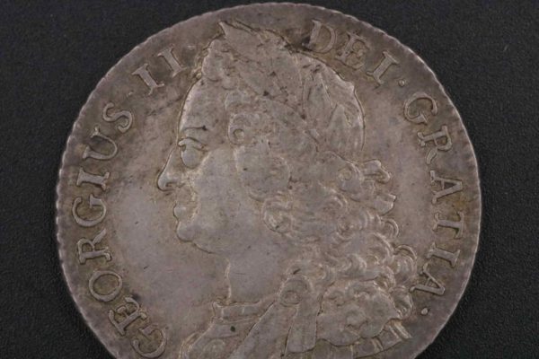 05 - 106.7_George II Shilling X2 1745 and 1758 Coins_95664