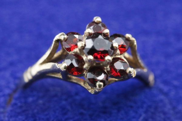 05 - 119.1_9ct gold ring with red stones_98357