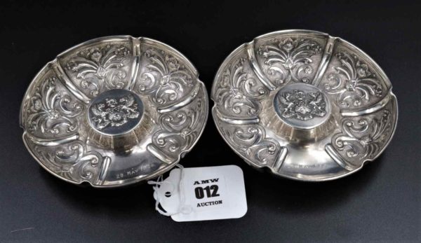 05 - 12.1_Pair of Silver Scalloped Dishes_95567