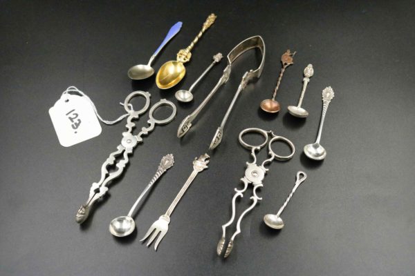 05 - 123.1_Collection of silver sugar tongs_98361