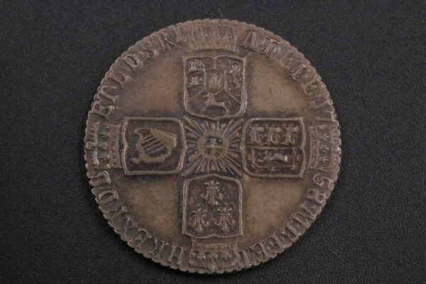 05 - 124.3_William III Sixpence 1696 Coin and George II Sixpence 1758_95682