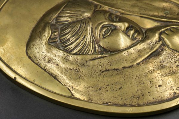 05 - 138.5_Japanese brass plaque in relief_98376