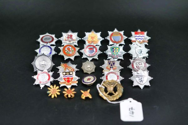 05 - 147.1_Collection of fire brigade helmet badges etc_98385