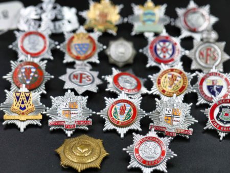 05 - 148.1_Original Collection of fire brigade helmet badges etc_98387