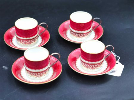 05 - 161.1_Set of 4 Coalport coffee cans and saucers_98400