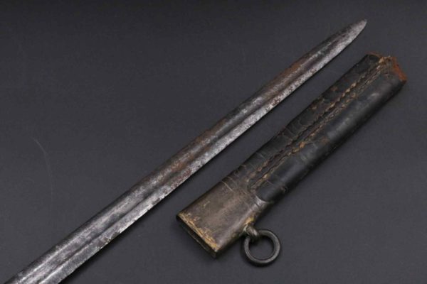 05 - 168.5_18th Century Naval Dirk with Leather Scabbard_95726