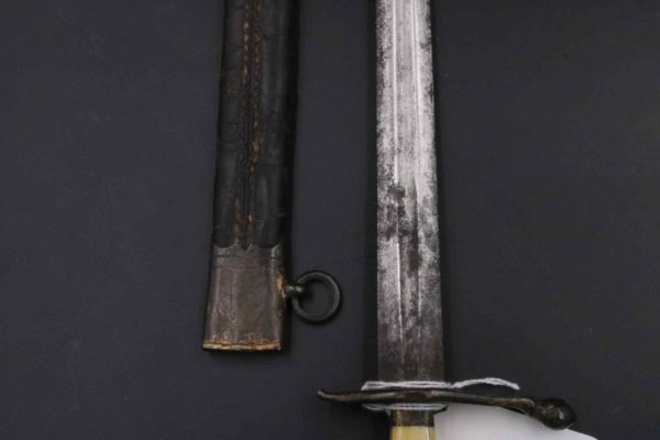 05 - 168.8_18th Century Naval Dirk with Leather Scabbard_95726