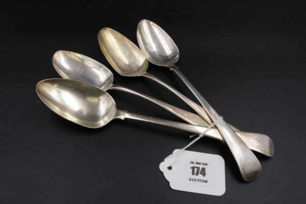 05 - 174.1_Four Silver Dessert Spoons Exeter 1860_95732