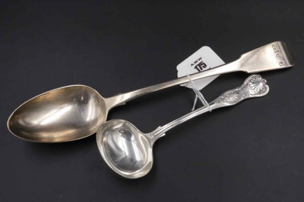 05 - 175.1_Silver Basting Spoon and Sauce Ladle_95768