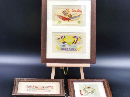 05 - 191.1_X3 Frames of WW1 embroidered postcards_98437