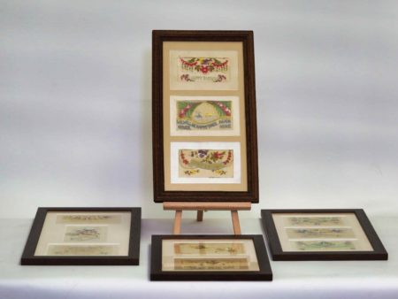 05 - 192.1_x4 Frames of embroidered postcards_98438