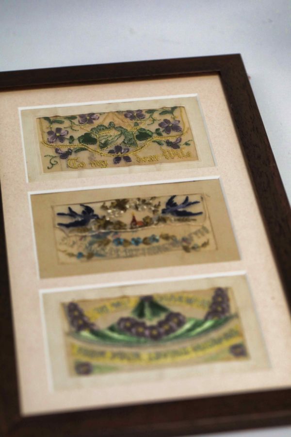 05 - 192.2_x4 Frames of embroidered postcards_98438