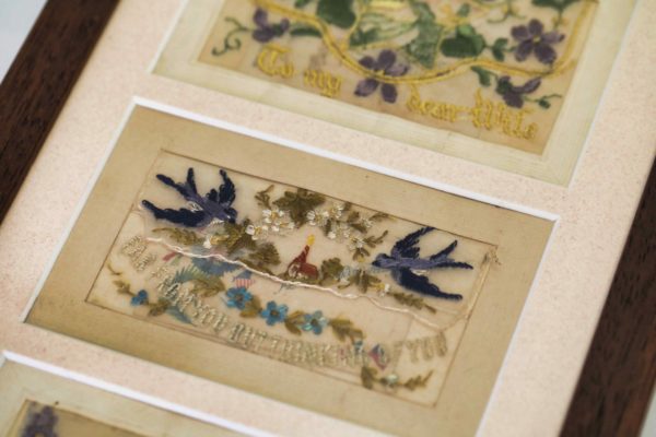 05 - 192.8_x4 Frames of embroidered postcards_98438