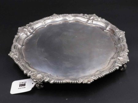 05 - 198.1_Solid Silver Salver 1901 with Scrolled Feet_95791