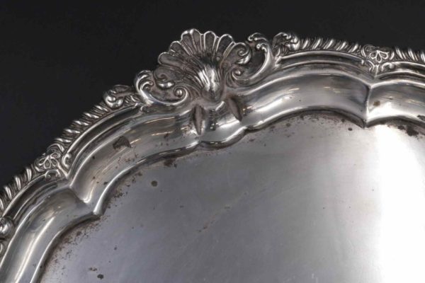 05 - 198.3_Solid Silver Salver 1901 with Scrolled Feet_95791
