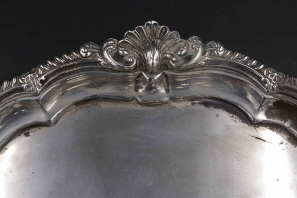 05 - 198.4_Solid Silver Salver 1901 with Scrolled Feet_95791