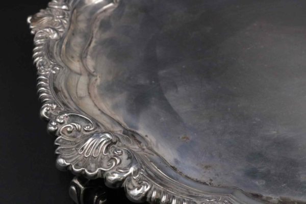 05 - 198.8_Solid Silver Salver 1901 with Scrolled Feet_95791