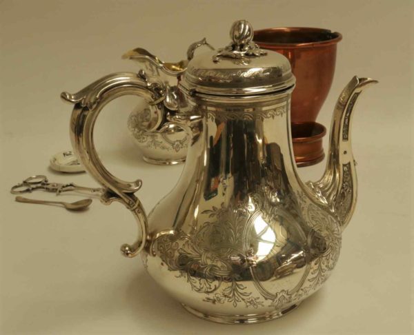 05 - 205.5_Silver Plated Coffee Pot Milk Jug and Others_95798