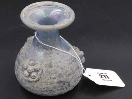 05 - 211.1_Scavo Murano Glass Vase in Slate Blue and Cream_95804