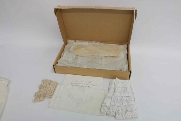 05 - 215.1_Early 19th Century Lace Items Bonnets Slippers etc_95808