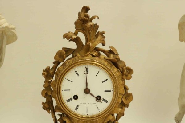05 - 221.2_French Ormolu Mantle Clock and Pair of Candelabra Garnitures_95814