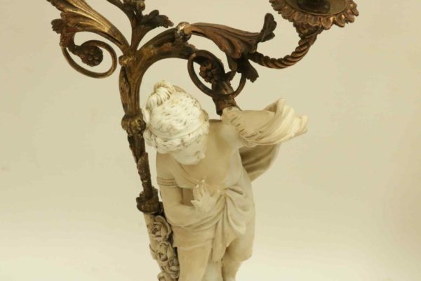 05 - 221.5_French Ormolu Mantle Clock and Pair of Candelabra Garnitures_95814