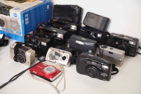 05 - 230.2_Large box of Vintage Used Cameras_98476