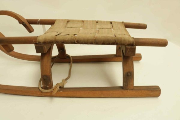 05 - 233.4_1950s European Childs Sledge with Canvas Seat_95826