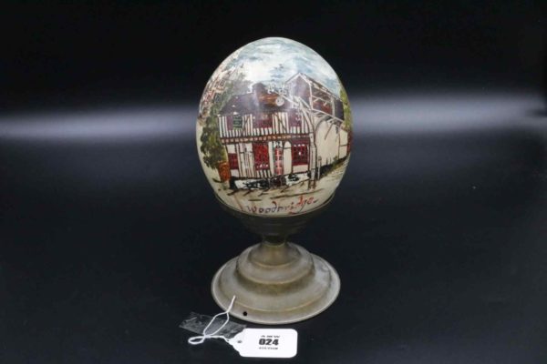 05 - 24.1_Hand Painted Vintage Ostrich Egg_95581
