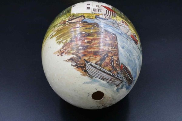 05 - 24.4_Hand Painted Vintage Ostrich Egg_95581