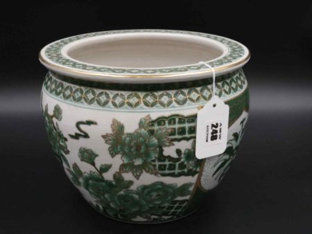05 - 248.1_Modern Chinese Fish Bowl with Green and Gold Pattern_95841