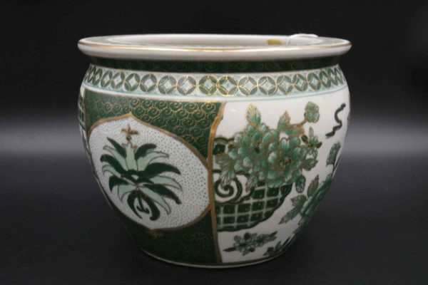 05 - 248.2_Modern Chinese Fish Bowl with Green and Gold Pattern_95841
