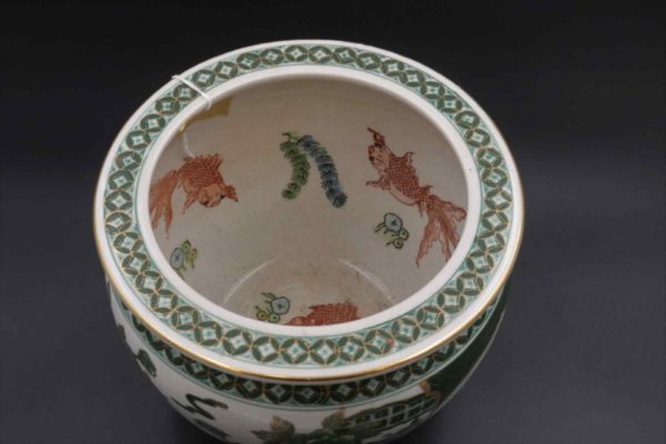 05 - 248.4_Modern Chinese Fish Bowl with Green and Gold Pattern_95841