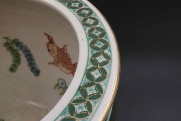 05 - 248.5_Modern Chinese Fish Bowl with Green and Gold Pattern_95841