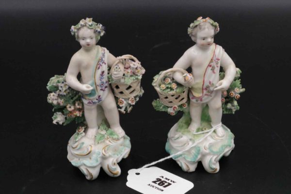 05 - 267.1_Pair 18th Centruty Putto Figures_95907