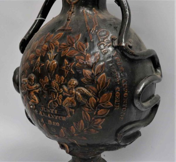 05 - 278.3_Holy Water Pottery Flask 19th Century_95923