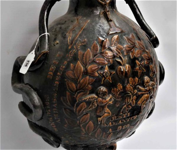 05 - 278.4_Holy Water Pottery Flask 19th Century_95923
