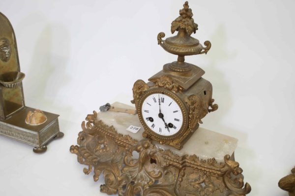 05 - 278.6_An Empty clock case and large spelter clock._98777