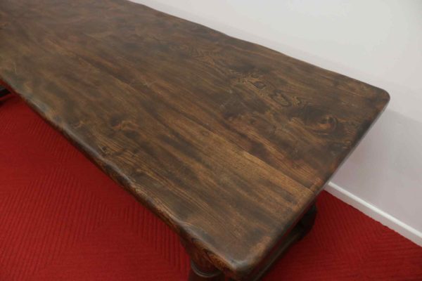05 - 283.3_Large Dark Wooden Table Elm_95961