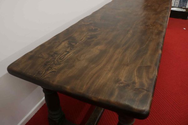 05 - 283.4_Large Dark Wooden Table Elm_95961