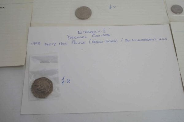 05 - 289.3_Mixed decimal coins including EEC 50p and NHS 50p_98936