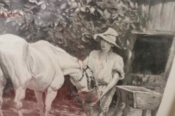05 - 313.4_Engraving of a Lady Feeding A Horse_96009