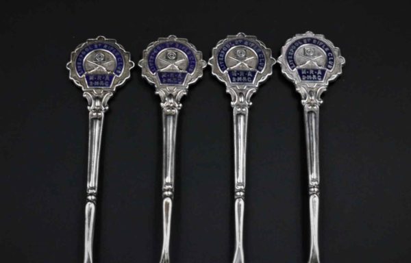 05 - 321.6_Set of 9 Silver Spoons Liverpool Rifle Club_96018