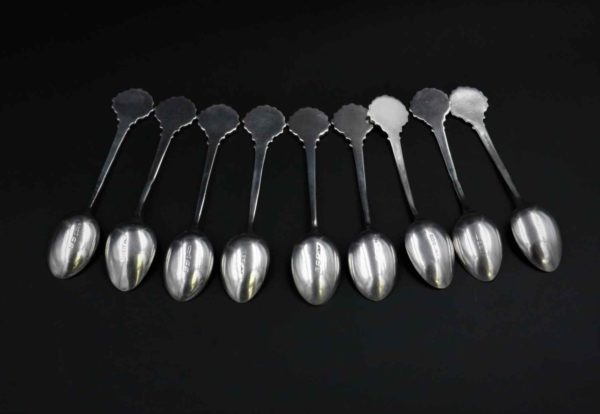 05 - 321.7_Set of 9 Silver Spoons Liverpool Rifle Club_96018
