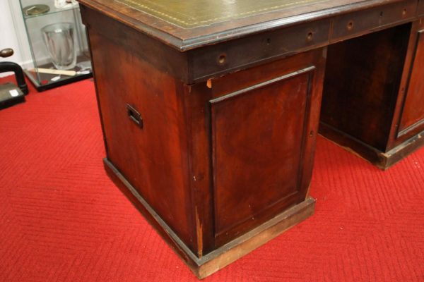 05 - 324.7_Early Victorian Antyique Pedestal Partners Desk_99028