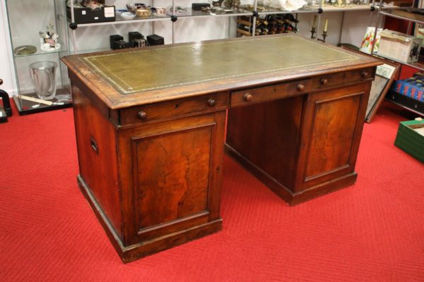 05 - 324.8_Early Victorian Antyique Pedestal Partners Desk_99028