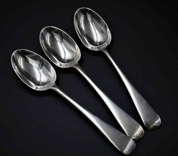 05 - 328.4_Six Silver Spoons Set of Tongs_96024