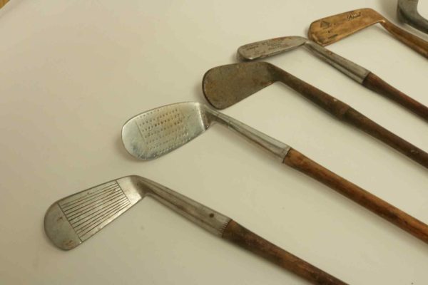05 - 341.6_6 x Vintage Hickory Golf Clubs_95849