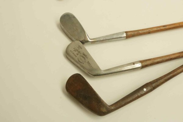 05 - 341.7_6 x Vintage Hickory Golf Clubs_95849